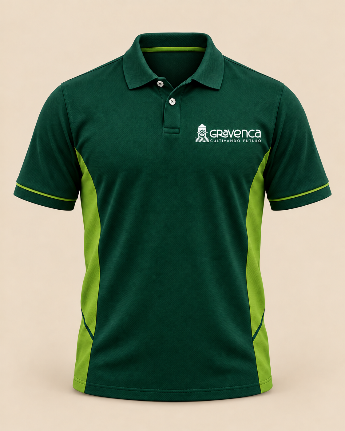 Chemisse institucional verde para hombre