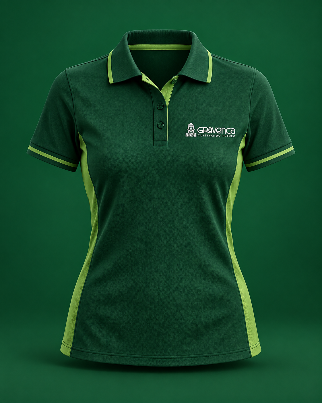 Chemisse institucional verde para mujer