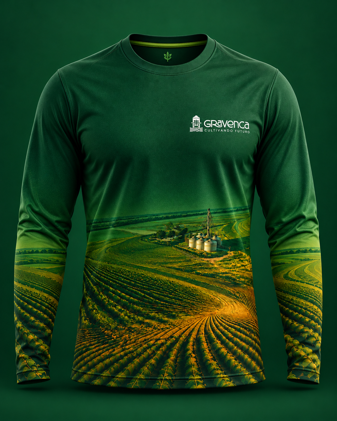 Camisa sublimada manga larga para hombre