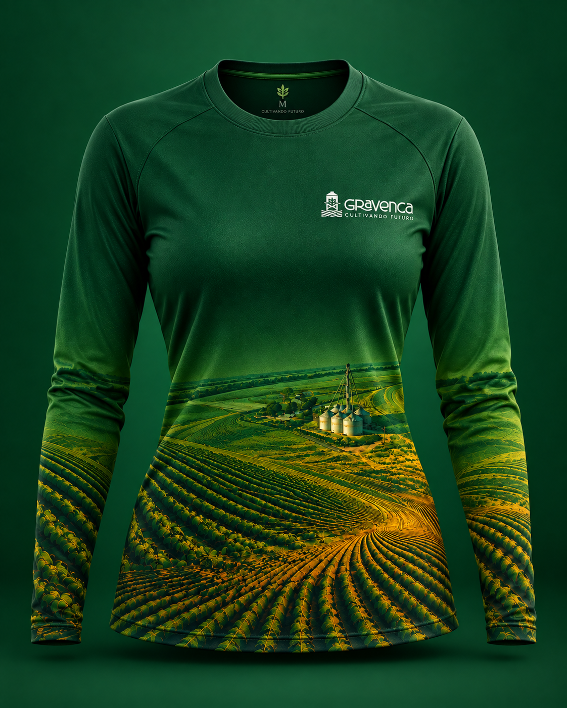 Camisa sublimada manga larga para mujer