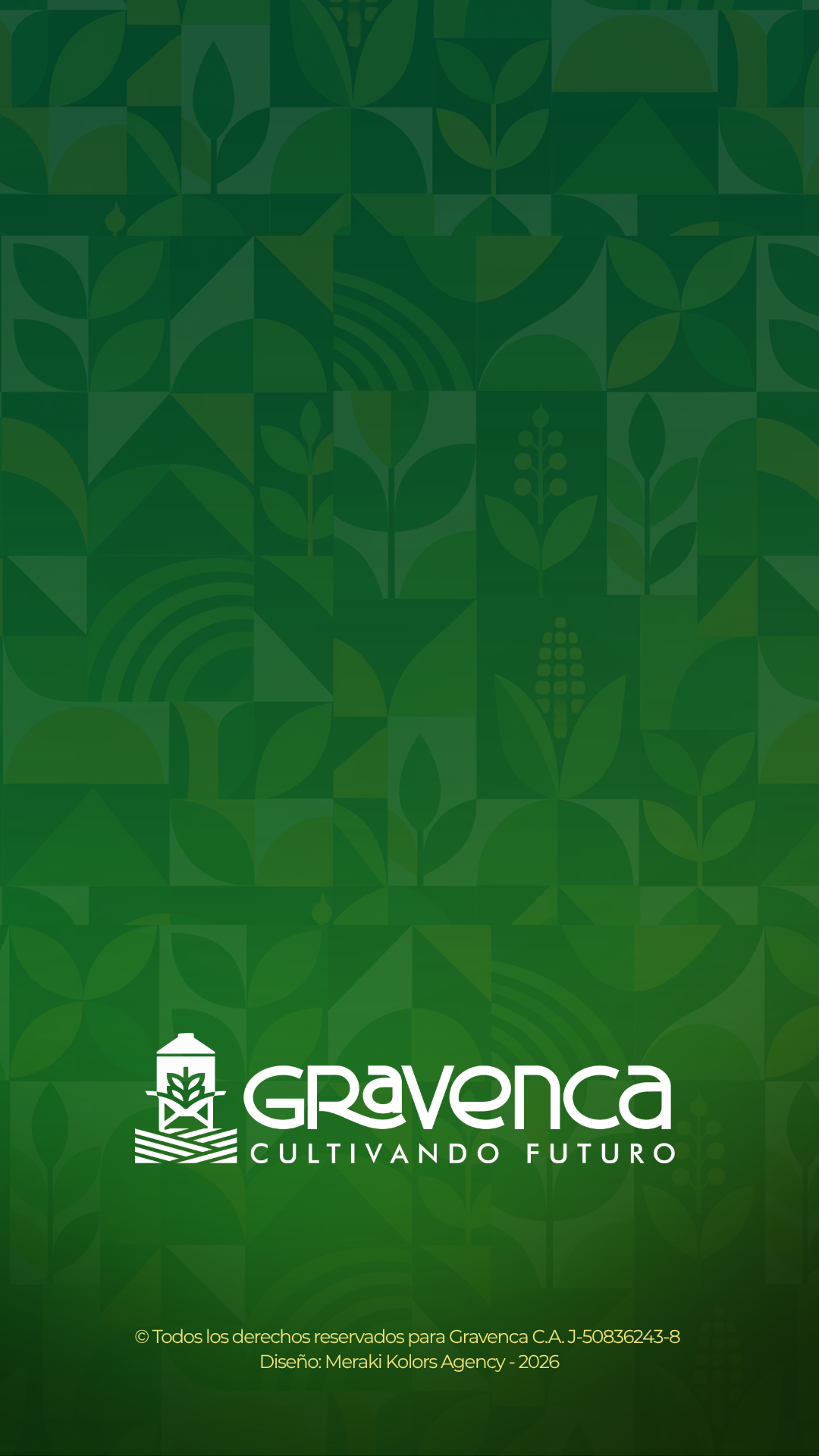 Wallpaper móvil Gravenca 01, logotipo sobre pattern verde