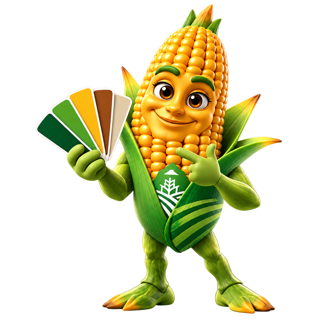 Icono de Colores: mascota de Gravenca con una paleta de color
