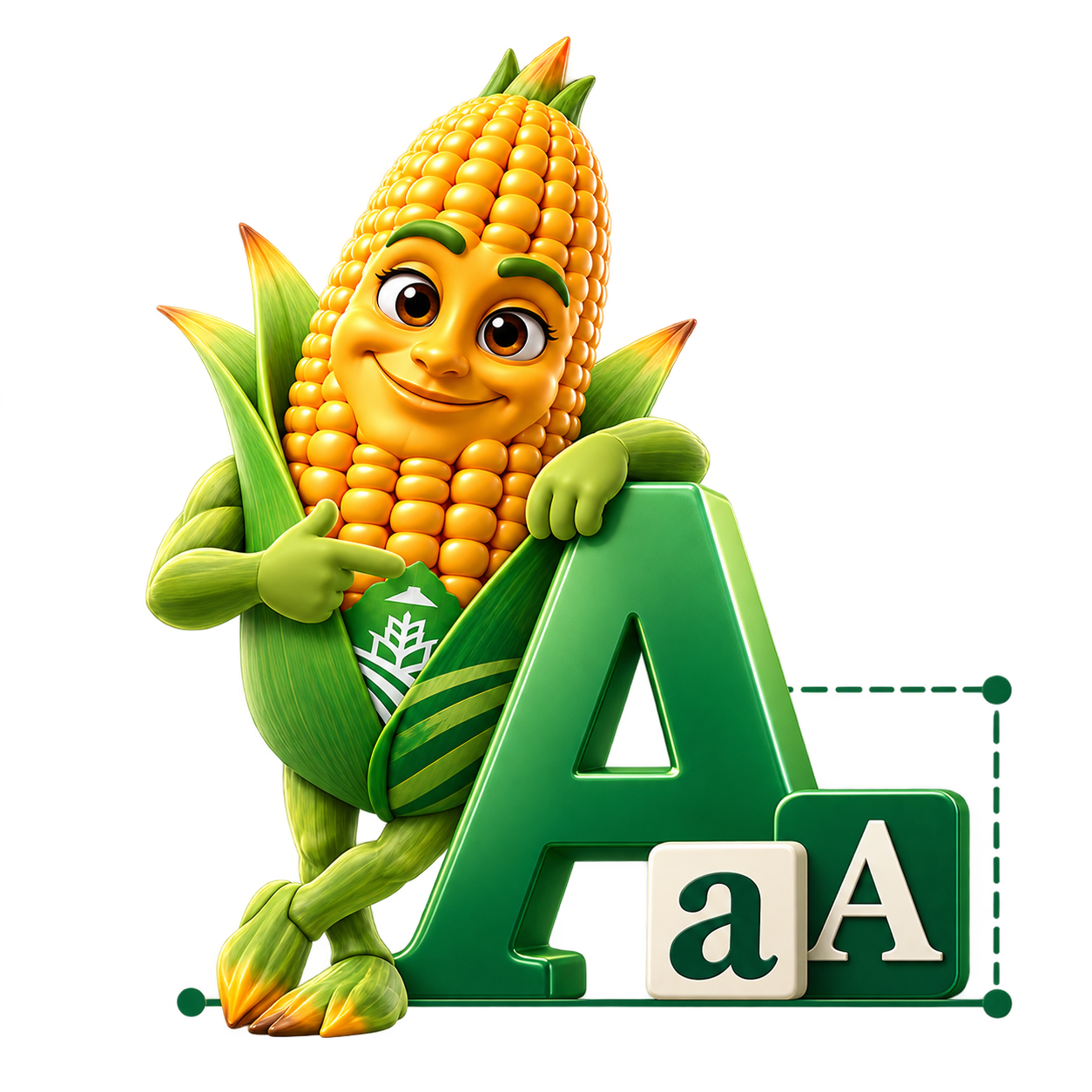 Icono de Tipografía: mascota de Gravenca junto a una letra A