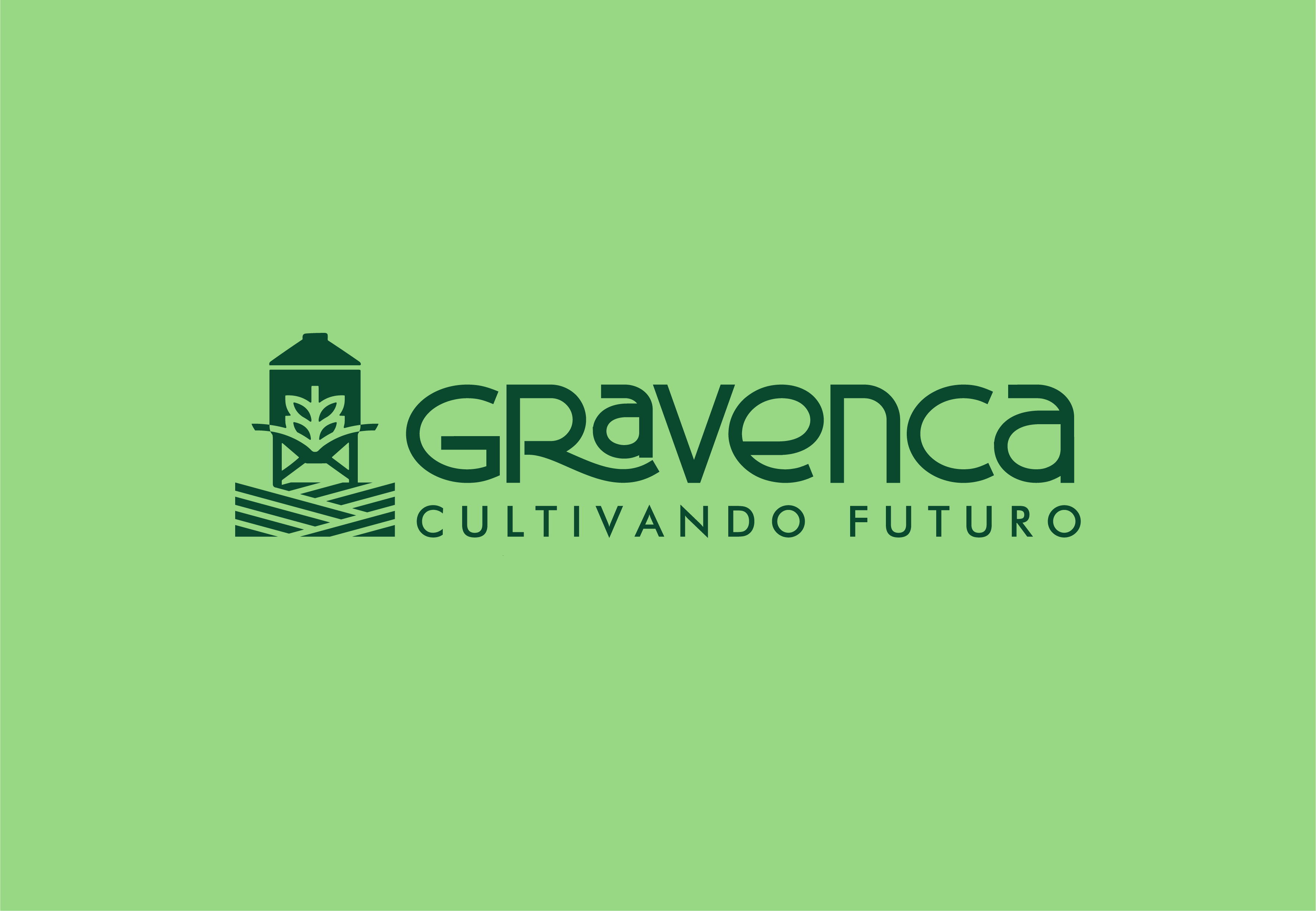 Logotipo oscuro sobre verde lima