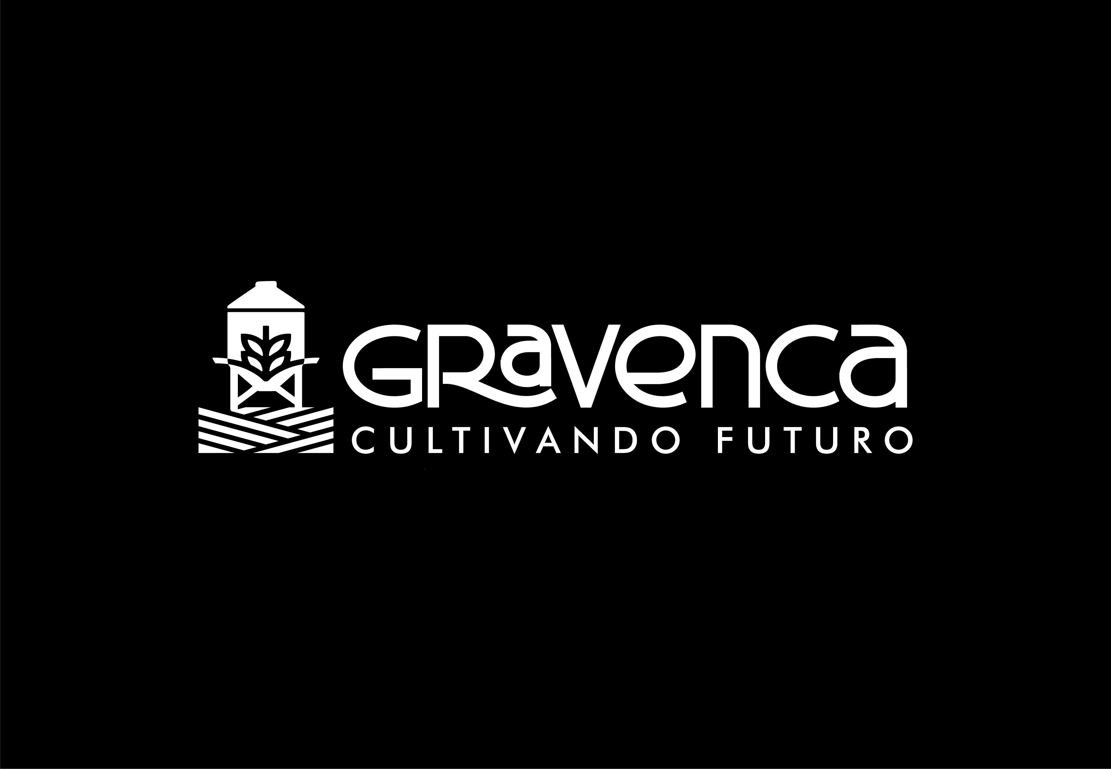Logotipo blanco sobre negro