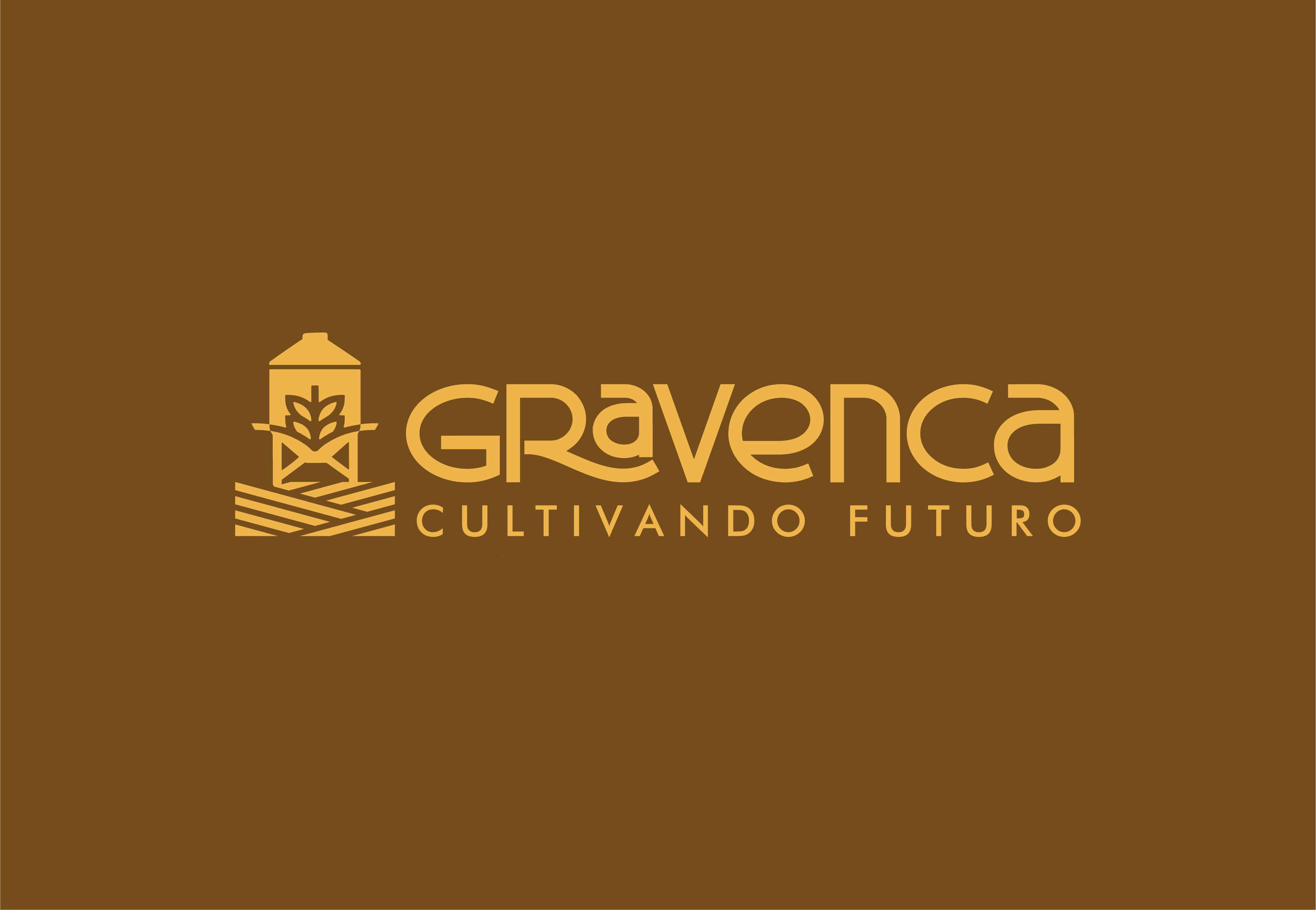 Logotipo maíz sobre marrón tierra