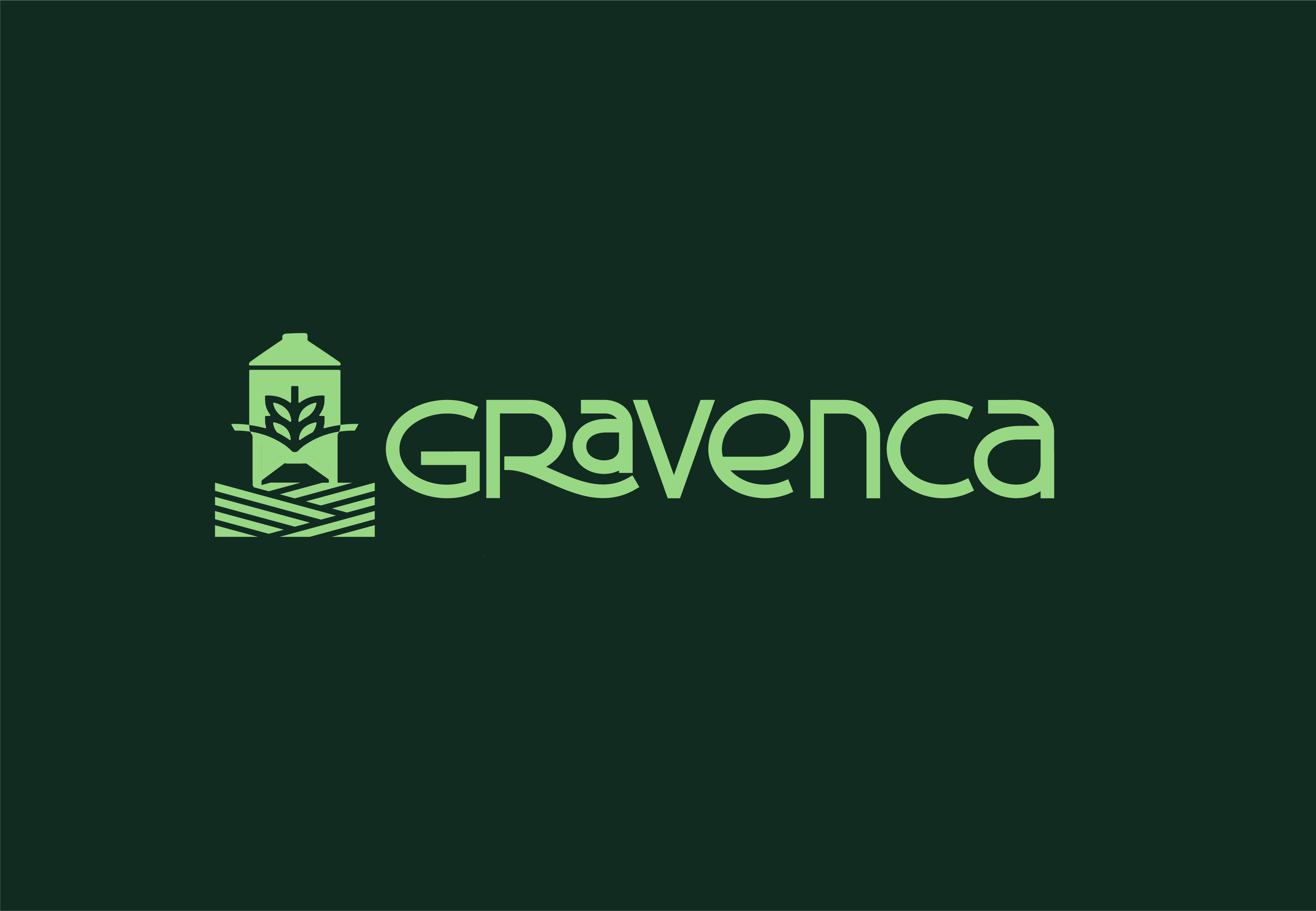Logotipo sin slogan lima sobre verde institucional oscuro