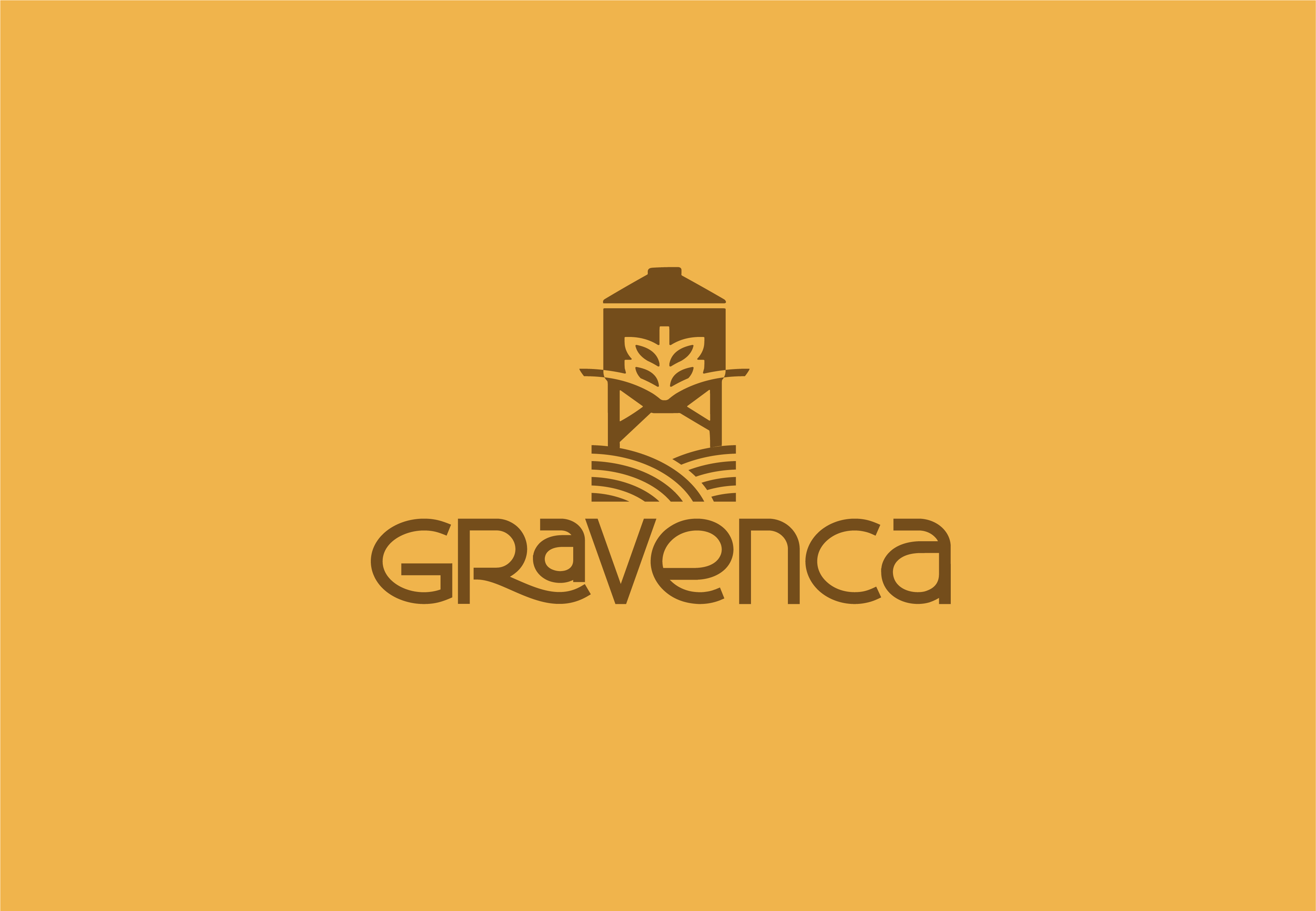 Logotipo sin slogan tierra sobre amarillo maíz